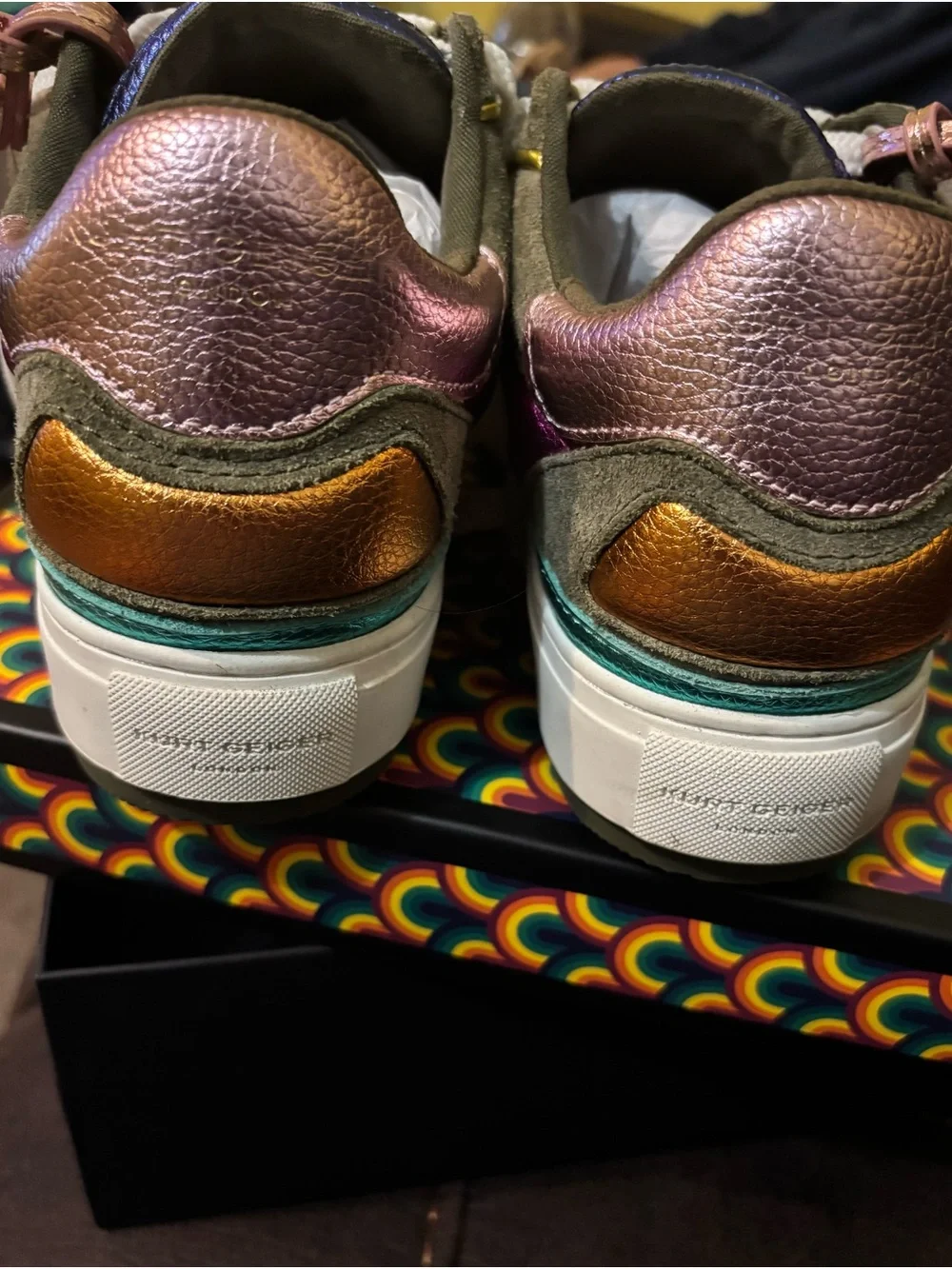 Kurt Geiger metallic sneakers